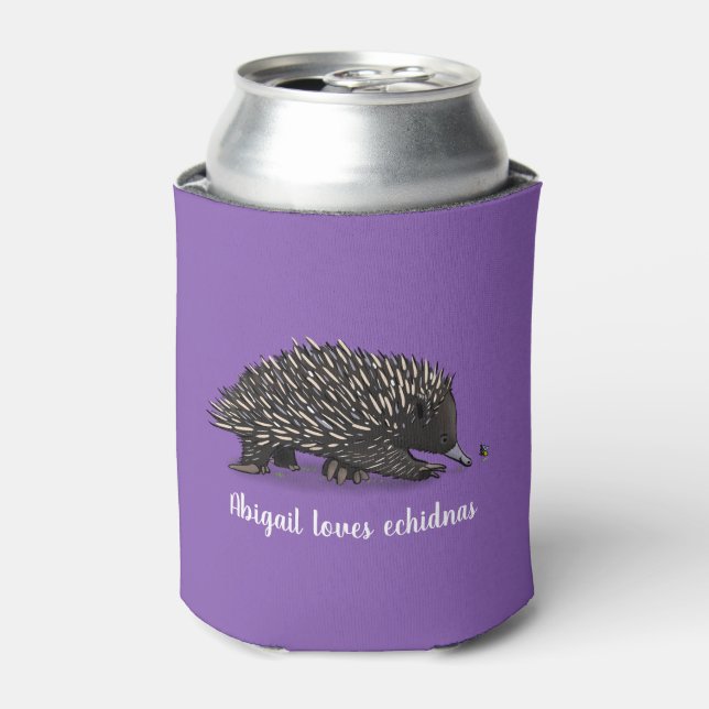 Rafraîchisseur Pour Canette Echidna mignonne avec dessin animé d'abeille (Can devant)