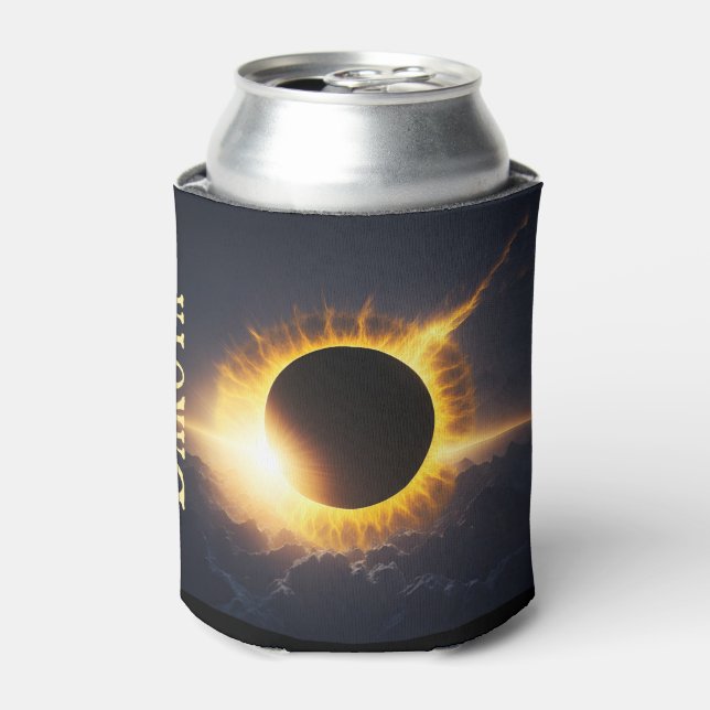 Rafraîchisseur Pour Canette Éclipse solaire Ajouter un nom Boisson (Can devant)