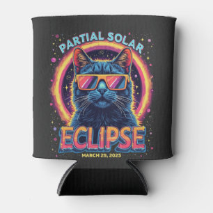 Rafraîchisseur Pour Canette Éclipse solaire partielle 2025 Cat Kitten