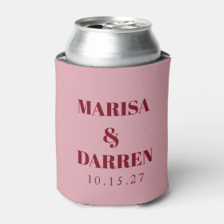 Rafraîchisseur Pour Canette Écriture Manuscrite Rose Mariage Personnalisé