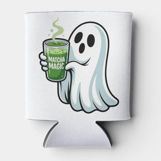 Rafraîchisseur Pour Canette Éffrayant Halloween Fantôme Boire Matcha Boire (Devant)