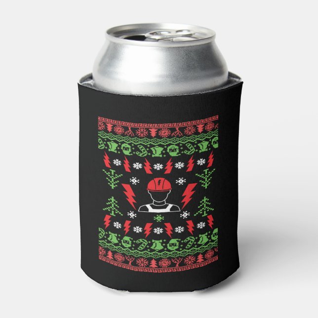 Rafraîchisseur Pour Canette Électronicien électrique de Sweater de Noël laid (Can devant)