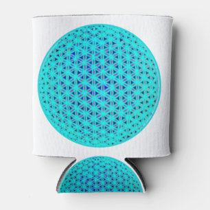 Rafraîchisseur Pour Canette Élégant bleu néon fleur turquoise de vie