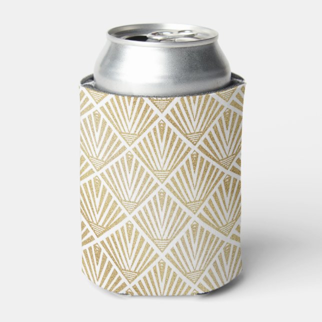 Rafraîchisseur Pour Canette Elégant design art déco en palmier doré (Can devant)