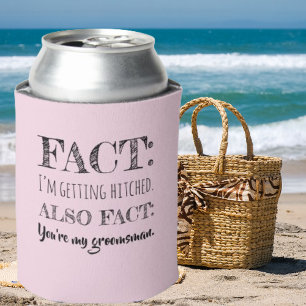 Rafraîchisseur Pour Canette Élégant et amusant - Groomsman Proposition Rose cl