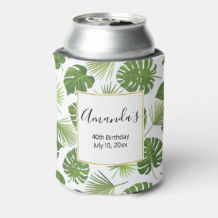 Rafraîchisseur Pour Canette Elégant Green Tropical Feuille Motif Anniversaire