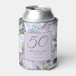 Rafraîchisseur Pour Canette Élégant lilas violet floral 50e anniversaire
