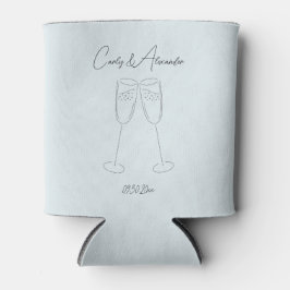 Rafraîchisseur Pour Canette Élégant Mariage Champagne Fiançailles Can Cooler