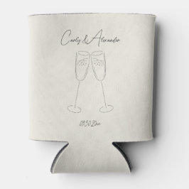 Rafraîchisseur Pour Canette Élégant Mariage Champagne Fiançailles Can Cooler