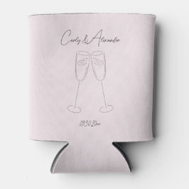 Rafraîchisseur Pour Canette Élégant Mariage Champagne Fiançailles Can Cooler