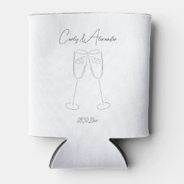 Rafraîchisseur Pour Canette Élégant Mariage Champagne Fiançailles Can Cooler
