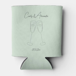 Rafraîchisseur Pour Canette Élégant Mariage Champagne Fiançailles Can Cooler