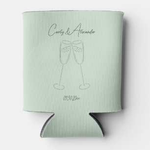 Rafraîchisseur Pour Canette Élégant Mariage Champagne Fiançailles Can Cooler