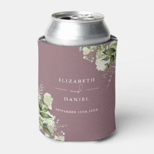 Rafraîchisseur Pour Canette Élégant mariage floral verdure mauve