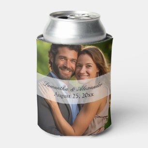 Rafraîchisseur Pour Canette Élégant Mariage photo de superposition de Sheer