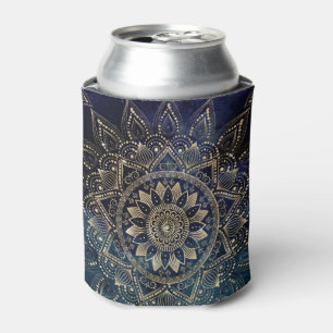 Rafraîchisseur Pour Canette Elégant or Mandala Blue Galaxy Design