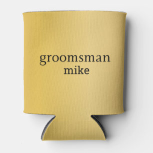 Rafraîchisseur Pour Canette Élégant Or Personnalisé Groomsmen