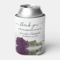 Élégant Plum violet Rose Mariage élégant Merci