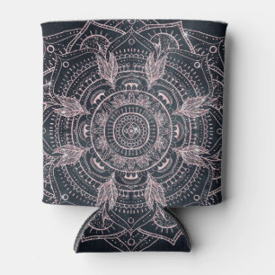 Rafraîchisseur Pour Canette Elégant Rose Gold Mandala Gray Nebula Design