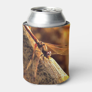 Rafraîchisseur Pour Canette Elégant rouge Dessin de libellule Insect Art