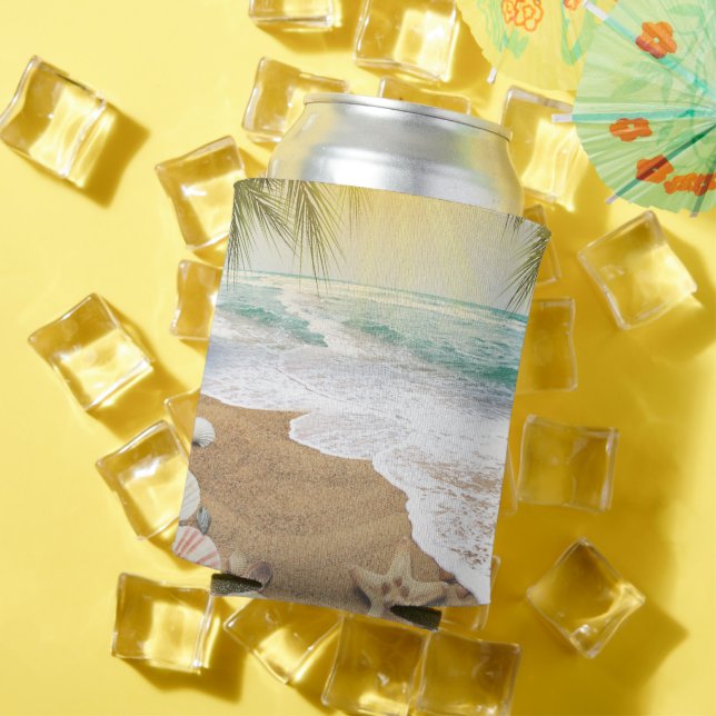Rafraîchisseur Pour Canette Elégant Soleil Et Plage Blue Ocean (Été in situ)