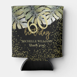 Rafraîchisseur Pour Canette Elégante Parties scintillant Gold Palm Calligraphi