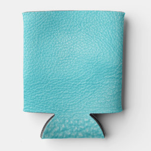 Rafraîchisseur Pour Canette Élégante texture en cuir turquoise