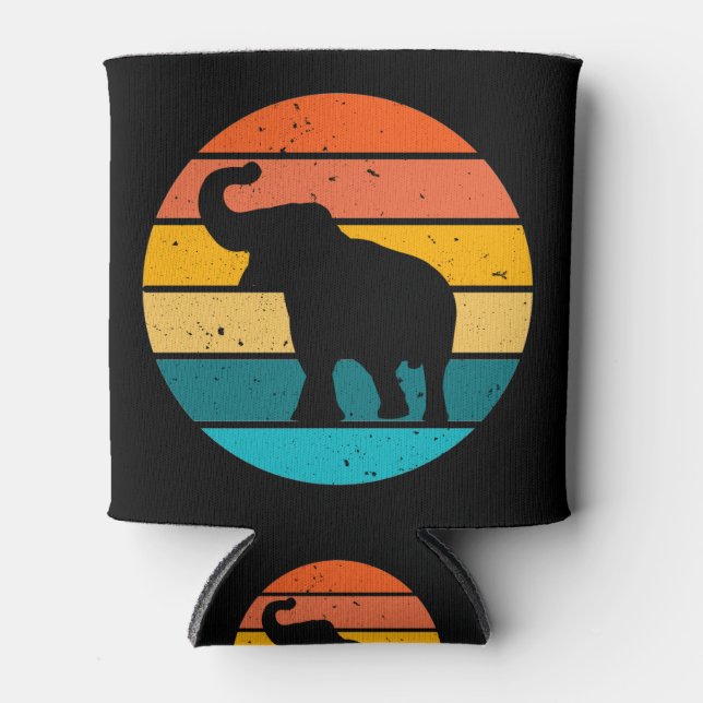 Rafraîchisseur Pour Canette Eléphant rétro (Devant)