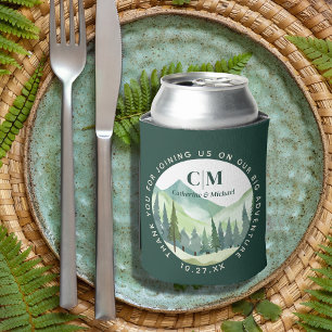 Rafraîchisseur Pour Canette Emerald Greenery Mountain Pine Rustic Mariage