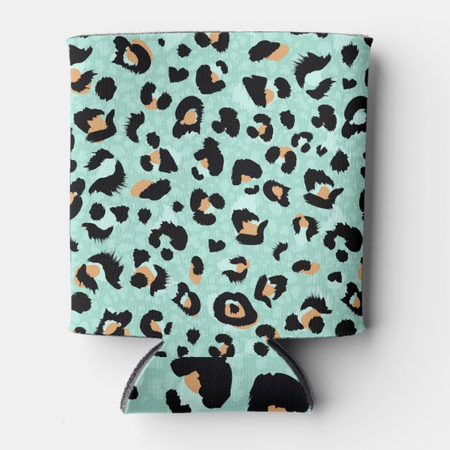 Rafraîchisseur Pour Canette Empreinte de léopard, motif animal (Devant)