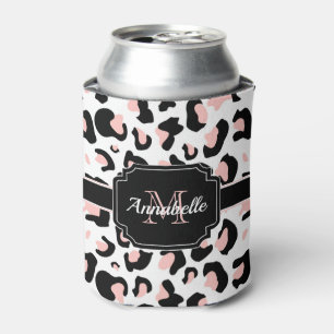 Rafraîchisseur Pour Canette Empreinte de léopard rose