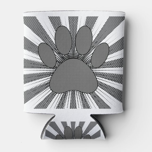 Rafraîchisseur Pour Canette Empreinte de patte de chien style manga (Devant)