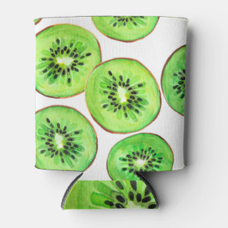 Rafraîchisseur Pour Canette Ensemble d'aquarelle aux fruits Kiwi verts