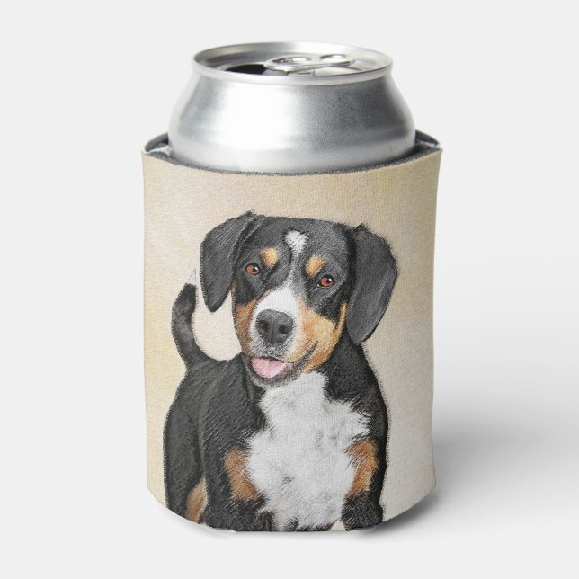 Rafraîchisseur Pour Canette Entlebucher Mountain Dog Peinture - Art original (Can devant)