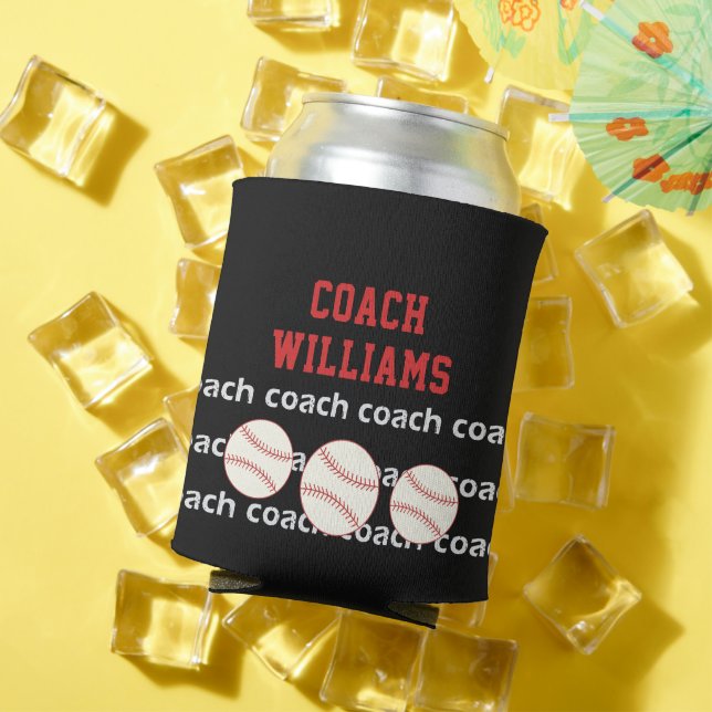 Rafraîchisseur Pour Canette Entraîneur De Baseball Personnalisé Peut Cooler (Été in situ)