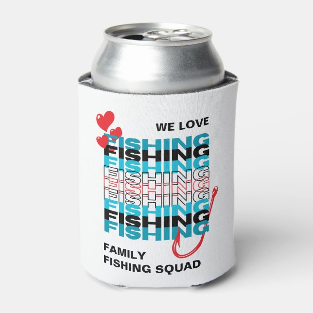 Rafraîchisseur Pour Canette Équipe de PÊCHE AMOUREUSE familiale (Can devant)