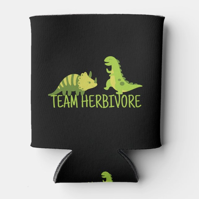 Rafraîchisseur Pour Canette Équipe Herbivore Vegan (Devant)