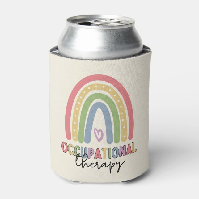 Rafraîchisseur Pour Canette ergothérapie OT Thérapiste Arc-en-ciel (Can devant)