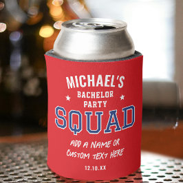 Rafraîchisseur Pour Canette Escadron de Bachelor Personnalisé Red Navy