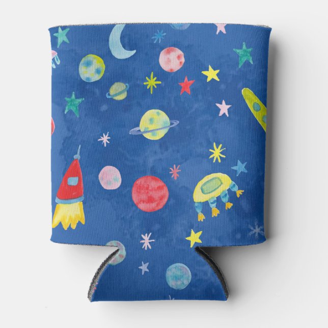 Rafraîchisseur Pour Canette Espace extra-atmosphérique UFO PLanet Motif d'aqua (Devant)