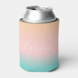 Rafraîchisseur Pour Canette Été Pastel Gradient   Nom de script personnalisé