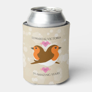 Rafraîchisseur Pour Canette Europe Robins Lovebirds Chaque année Anniversaire