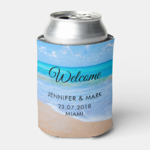 Rafraîchisseur Pour Canette Extraordinaire Beach Tropical Scene Photo Mariage