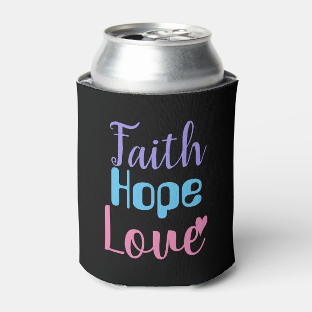 Rafraîchisseur Pour Canette Faith Hope Love Heart Inspiration Christian (Can devant)
