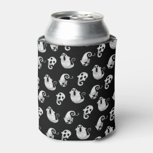 Rafraîchisseur Pour Canette Fantômes noirs et blancs mignons Halloween