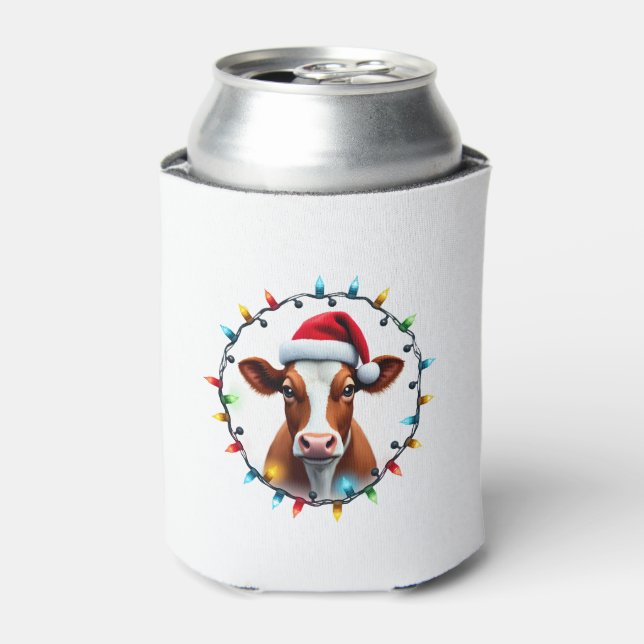 Rafraîchisseur Pour Canette Farm Animal Xmas Pajamas Costume Farmer Christmas  (Can devant)