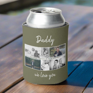 Rafraîchisseur Pour Canette Father with Kids and Family Dad Photo Collage