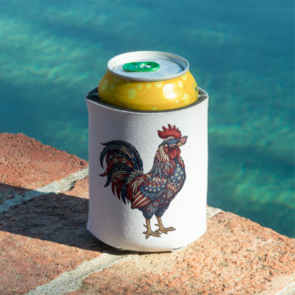 Rafraîchisseur Pour Canette Faux Brodé Coq Patriotique