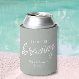 Rafraîchisseur Pour Canette Faveur de mariage Love is Brewing de Modern Sage
