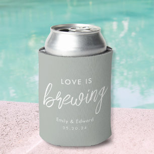 Rafraîchisseur Pour Canette Faveur de mariage Love is Brewing de Modern Sage